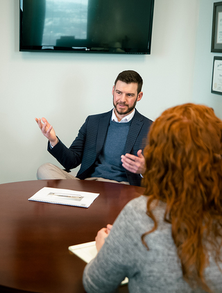 Jeremy Suschak of DBR & CO discusses high net worth investment strategies with clients.